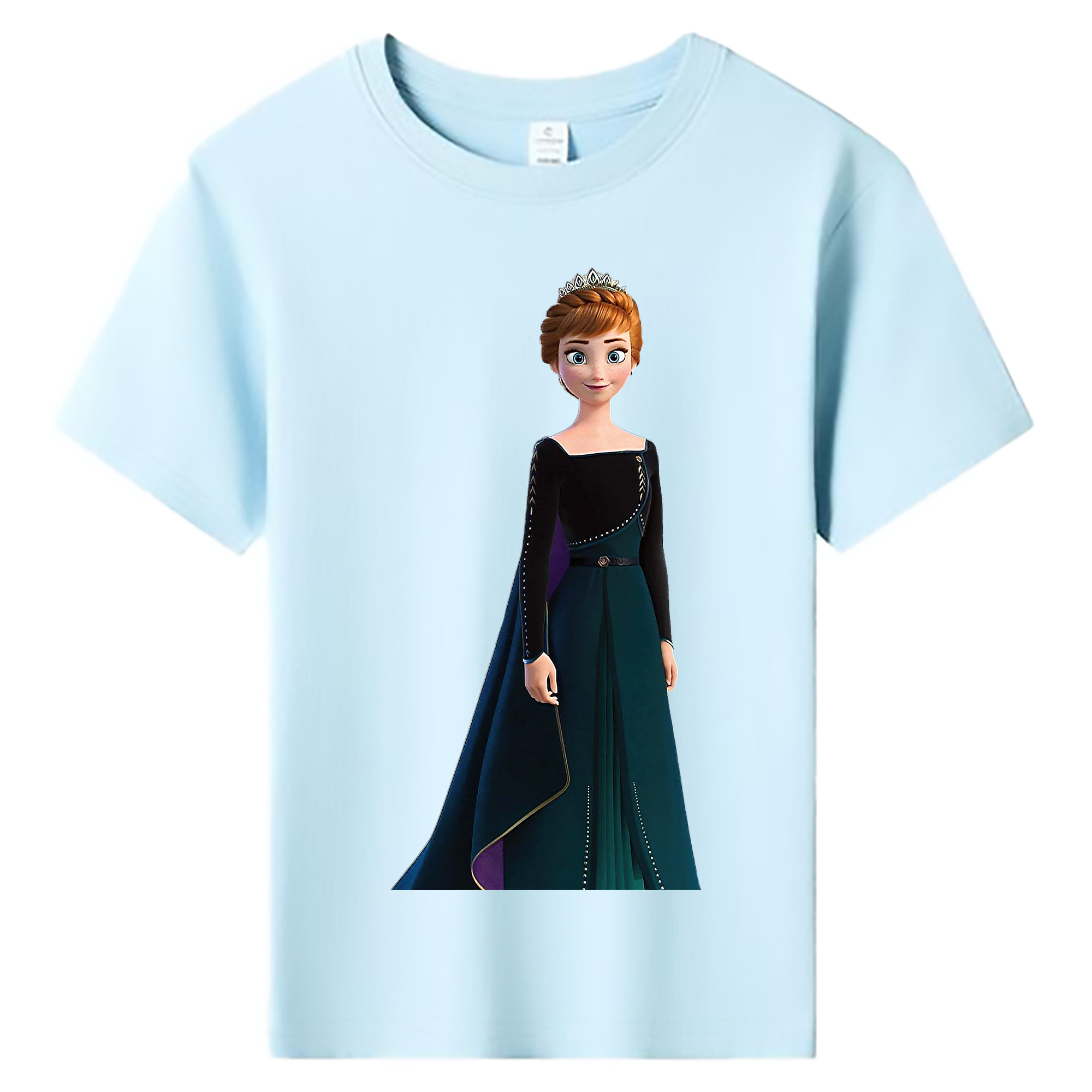 （画像用） アナと雪の女王 アンナ エルサ Frozen Anna Elsa 綿100％キッズTシャツ（フロントプリント）